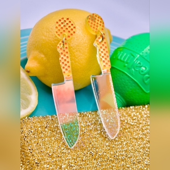 Macbecks Jewelry - Mackbecks Citrus Knife Earring Accessory Statement Jewelry NWT Kawaii Emo Goth
